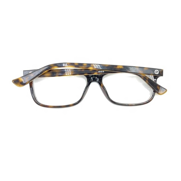 Gucci GG 3723 HNZ Brown Tortoise Rectangle Eyeglasses Frames 52-14 140 Italy - Picture 11 of 12